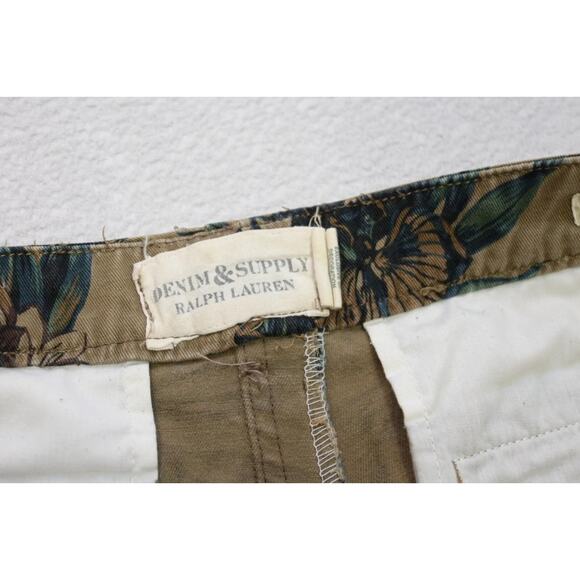Denim Supply Ralph Lauren Hawaiian Chino Shorts Button Fly Floral Mens Size 36 - Picture 4 of 6
